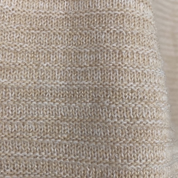 Nine West NWT cream colored sweater with gold thread - Picture 7 of 12